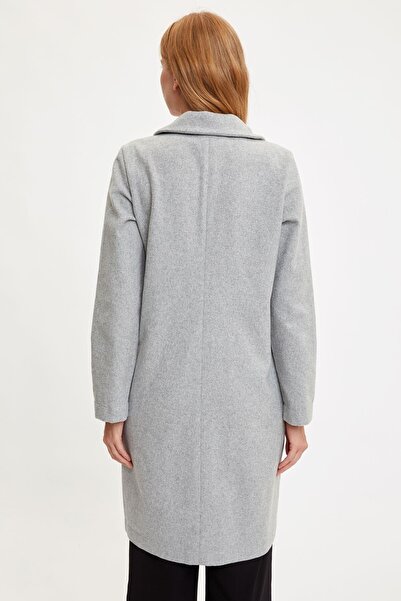 DeFacto Düğmeli Kaşe Kaban