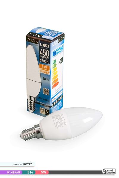 ACK Led Mum Ampul 6500k Beyaz Işık 220v 5w E14