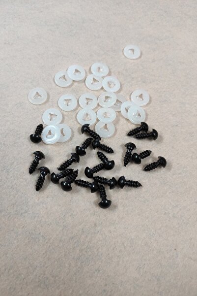 platin hediyelik 20 قطعة من دمية أميجورومي 8 مم ذات عيون لولبية سوداء