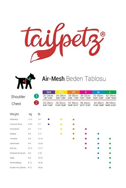 Tailpetz Airmesh Küçük Irk Köpek Göğüs Tasması Zümrüt Yeşili
