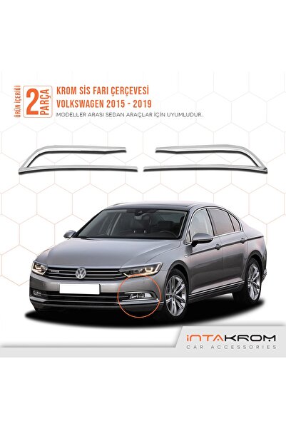 İntachrom Volkswagen Passat B8 Krom Sis Far Çerçevesi 2 Parça 2015 Ve Üzeri