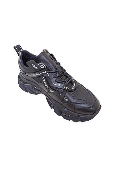 MARCOMEN Siyah Deri Erkek Sneaker Ayakkabı