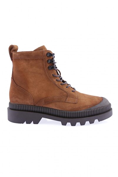 DGN Men's Lace-Up Stretch Casual Boots Tan Suede Genuine Leather 2726828