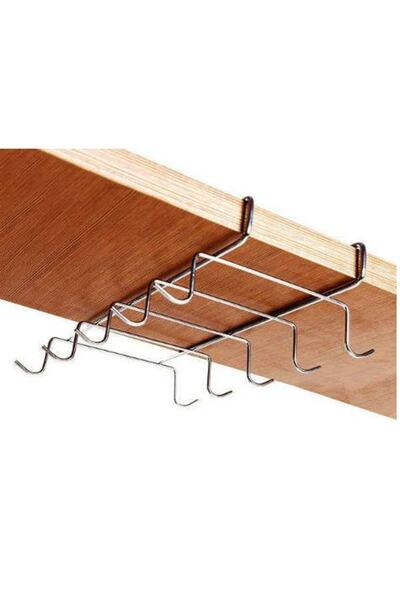 İndiriminVar 10 Hooks Under Shelf - Coffee Cup Hanger for Your Kitchen