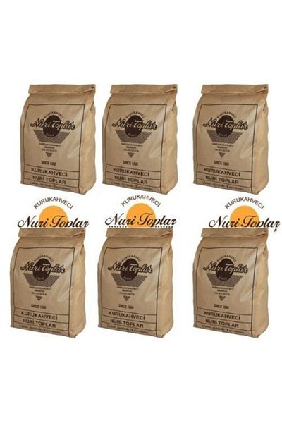 kurukahveci nuri toplar 250 gr 6 Packs of Daily Ground Turkish Coffee (250GRX6)