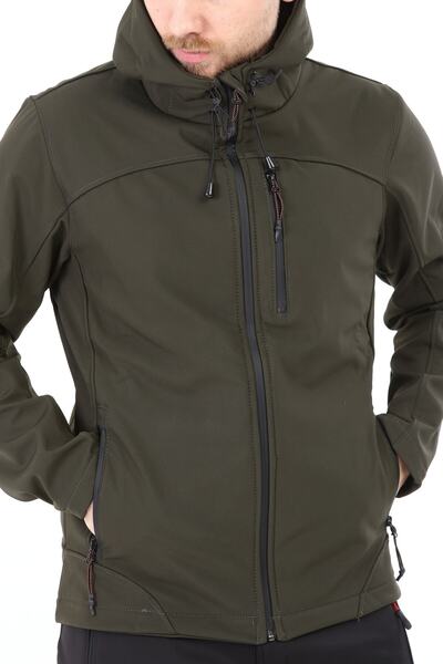 GHASSY CO. Ανδρικό αθλητικό παλτό από φλις, αδιάβροχο και αντιανεμικό