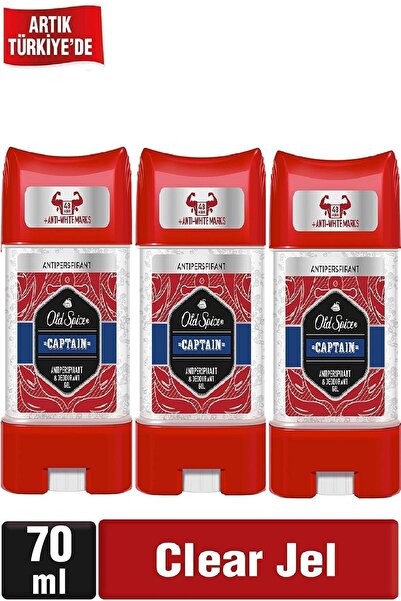 Old Spice Erkek Deodorant Captaın Stick Jel 70 Ml X 3 Adet