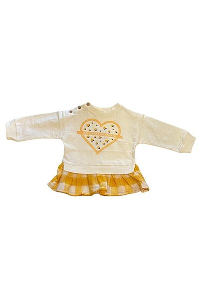 Çikoby Baby Girl Child 100% Cotton Plaid Frilly Thin Sweatshirt