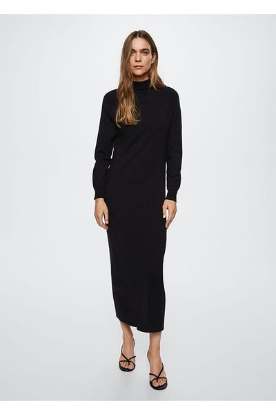MANGO Woman Turtleneck Knitted Dress