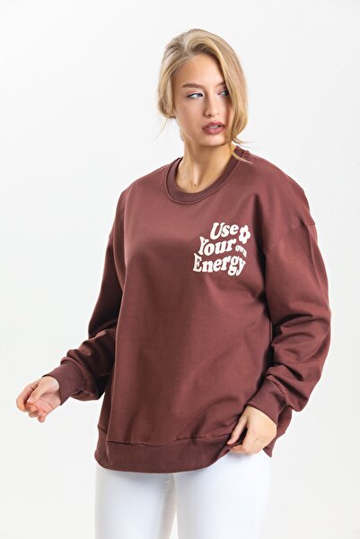 AS Anita Store Crew Neck Sweatshirt with Back Print Detail