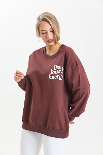 AS Anita Store Crew Neck Sweatshirt with Back Print Detail