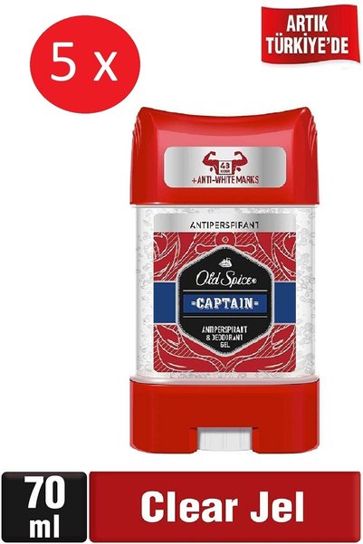Old Spice Erkek Deodorant Captaın Stick Jel 70 ml X 5 Adet Koli