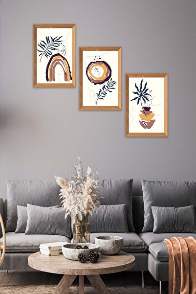 no77decor 3-dijelni set za slikanje u boemskom stilu sa drvenim okvirom Digit...