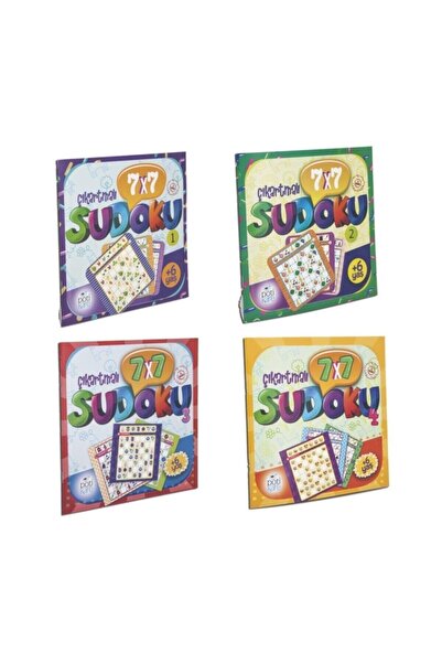 Pötikare Yayıncılık 7x7 Çıkartmalı Sudoku 4 Kitap Set