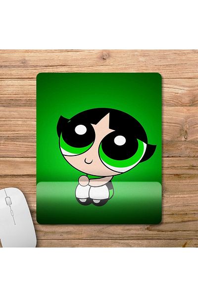 Pixxa موديل لوحة الماوس Powerpuff Girls Buttercup مع مسند للمعصم - 1