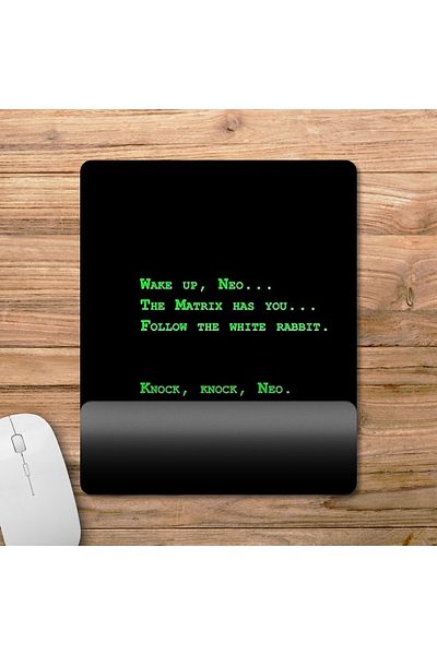 Pixxa نموذج لوحة الماوس Wake Up Neo - Matrix مع دعم المعصم - 1