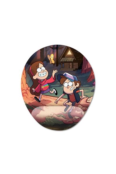Pixxa نموذج لوحة الماوس لدعم المعصم Gravity Falls / Mystery Town - 2 بيضاوي