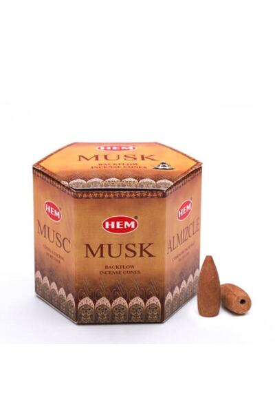 Hem Zen Geri Akışlı Şelale Tütsü Konileri Misk Aromalı 20 Adet Backflow Incense