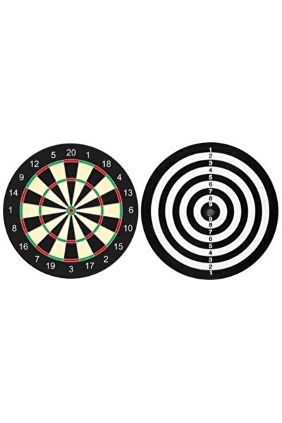 Genel Markalar Çift Taraflı Dart Pano ve 4 Adet Dart Oku Oyun Seti 28.5 cm