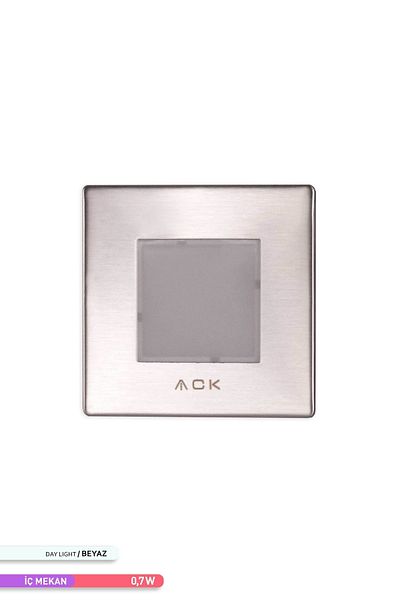 ACK 1.5w Led Stair-Wall Fixture Square 6500k White Light