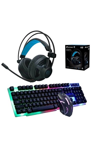 SNEXPRES Yoro V5 Işıklı Ps4 One-pc Gamer Oyuncu Kulaklığı+gamer Klavye+gamer Mouse Seti V5 Klavye Mouse Seti