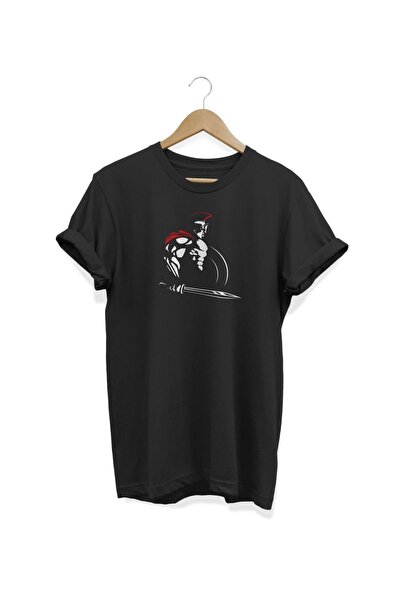 FECCY Tricou digital cu imprimeu sabie, 100% bumbac