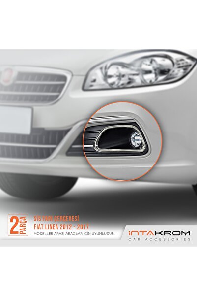 İntachrom Fiat Linea Krom Sis Farı Çerçevesi 2 Parça 2012-2017