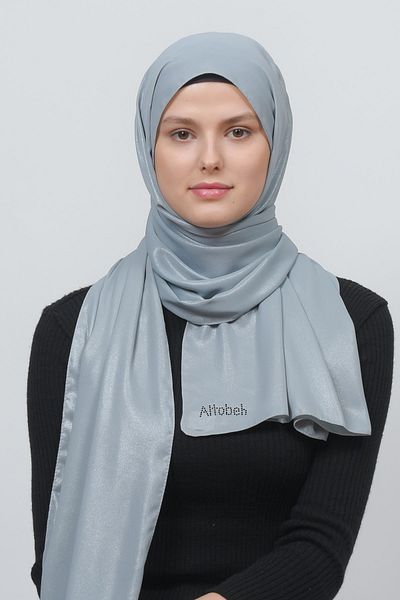 Altobeh Βραδινό φόρεμα Lurex Chiffon Shawl-grey