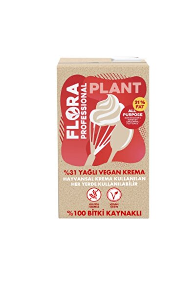 Flora Vegan Krema %31 Bitkisel Yağlı 1 Lt