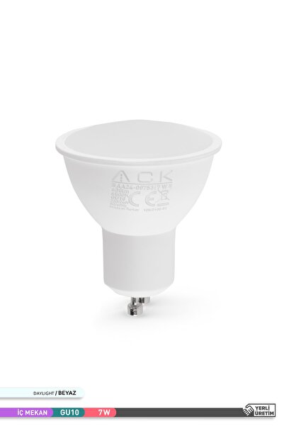 ACK 7w Difizörlü Led Ampul 6500k Beyaz Gu10