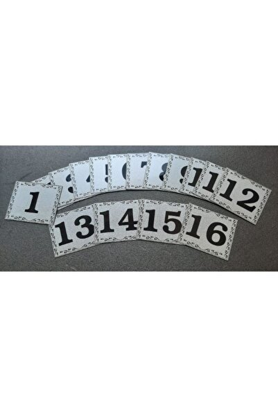 GENDEC Kapı Numarası 5.5x6.5 Cm Metalik Gümüş Gri Üzeri Siyah Baskı Kendinden...