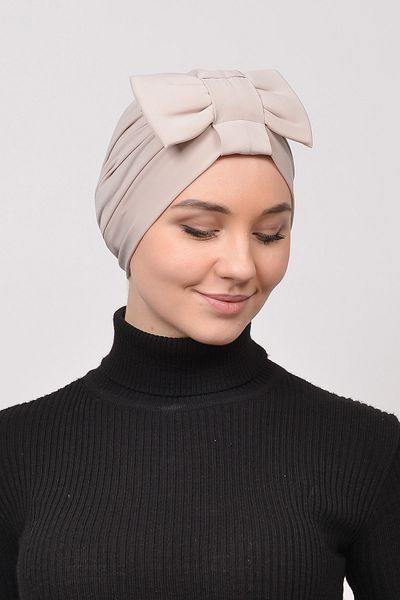 Altobeh Φιόγκος Reversible Cross Hijab Bonnet-κρέμα