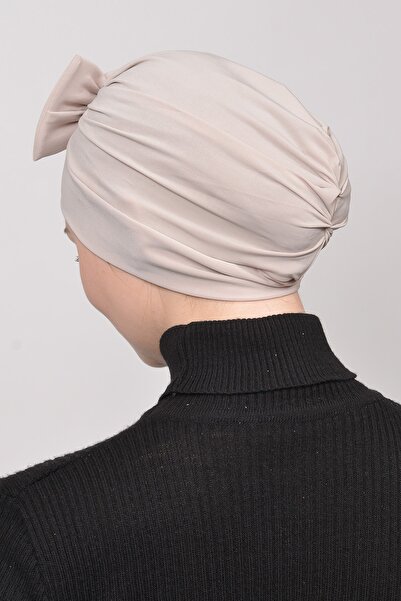 Altobeh Reversible Cross Hijab Bonnet with Bow - Cream