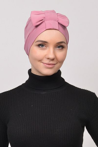 Altobeh Φιόγκος Αναστρέψιμος Σταυρός Hijab Bonnet-Dried Rose