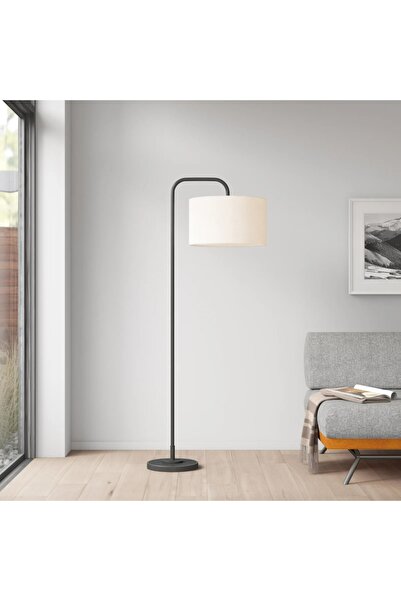 Genel Markalar Siyah Tek Şapkalı Lambader Floor Lamp