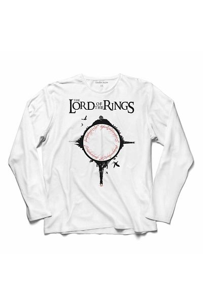 Kendim Seçtim Λογότυπο Lotr Lord Of The Rings Circle Lord of the Rings Μακρυμάνικο μπλουζάκι με στάμπα