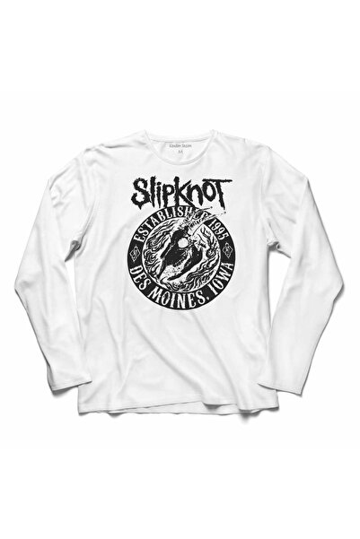 Kendim Seçtim تي شيرت مطبوع بأكمام طويلة من Slipknot Rock Band تأسست عام 1995