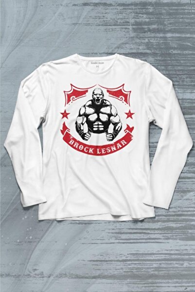Kendim Seçtim Brock Lesnar Logo WWE UFC Američka Rvanja Sportska Majica Dugih...