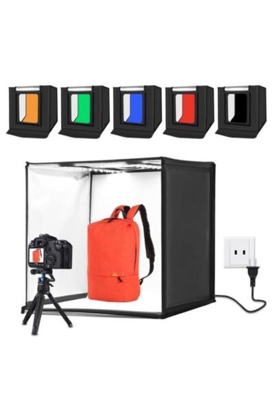 Pro 60x60cm Led Işıklı Ürün Fotoğraf Çekim Stüdyosu Çadırı