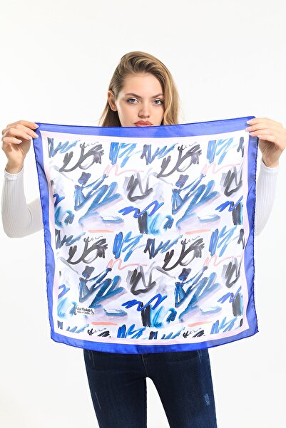 Fular Marketi 60*60 εκ. Μεταξωτό μετάξι ελαιογραφίας με υπογραφή μπαντάνα