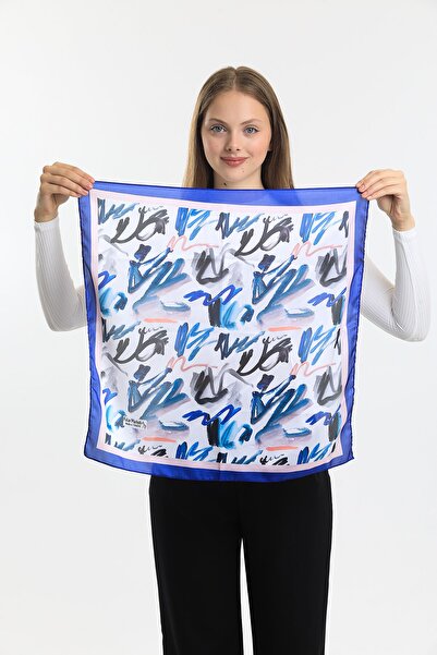 Fular Marketi 60*60 εκ. Μεταξωτό μετάξι ελαιογραφίας με υπογραφή μπαντάνα