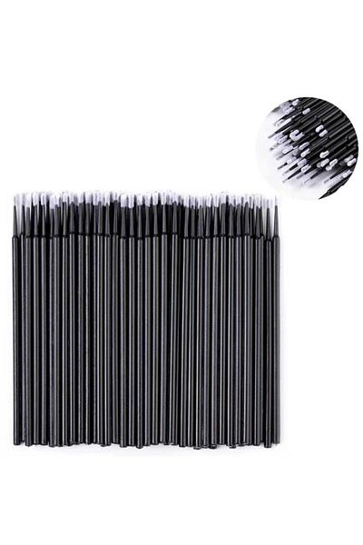 Pavone Micro Brush - Cotton Swab 10 Pieces - Black Color