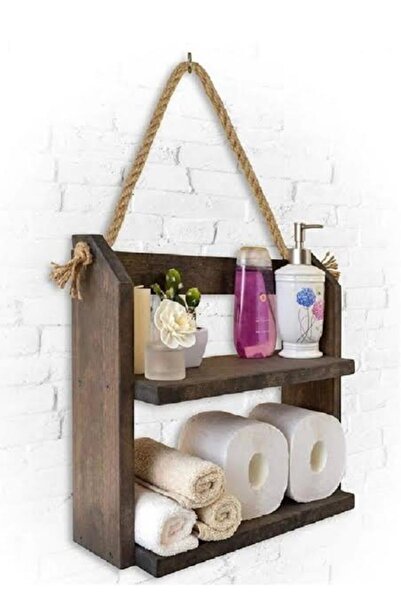 SERTİCARET Dekoratif Ahşap Banyo Ve Mutfak Çok Amaçlı Raf