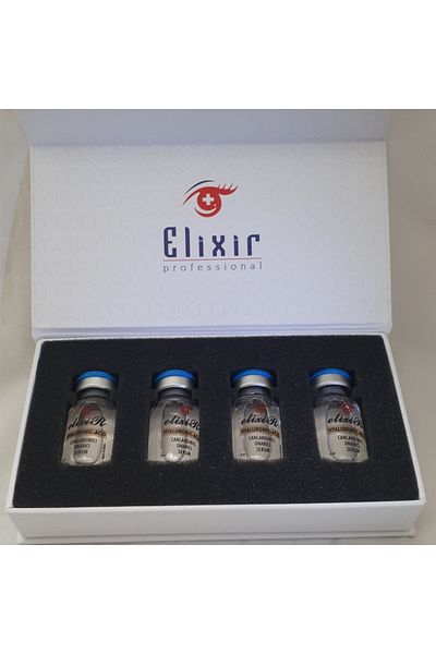 Elixir Hyarulonic Acid Revitalizing Repair Moisturizing Serum Renewed Formula Box 4 X 10 ml
