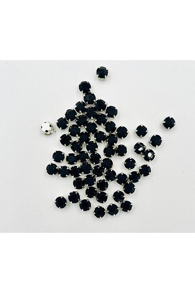 yiğit aksesuar 6 Mm Case Planted Glass Stone Black 100 Pieces