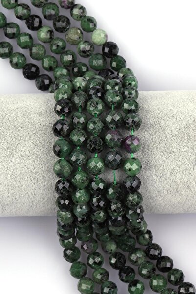 Alibaba Doğaltaş Anyolite (A Quality) Natural Stone String 8 Mm Faceted Globe...