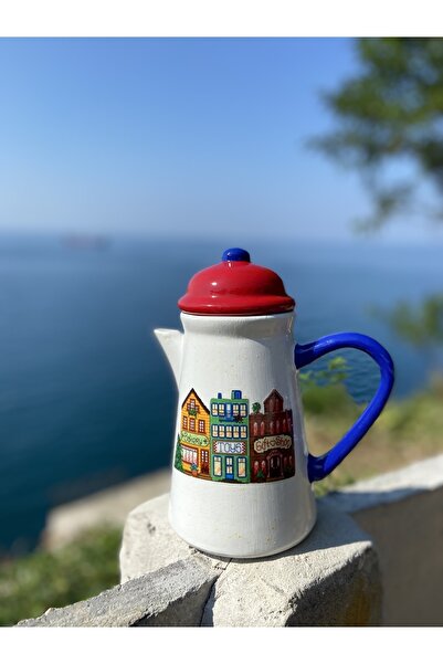 Handmadesign Kapaklı El Yapımı Seramik Sürahi - Amsterdam Evleri