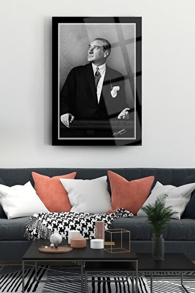 SRD Concept Atatürk 98 Cam Tablo-atatürk Tablosu-bayrak Tablosu