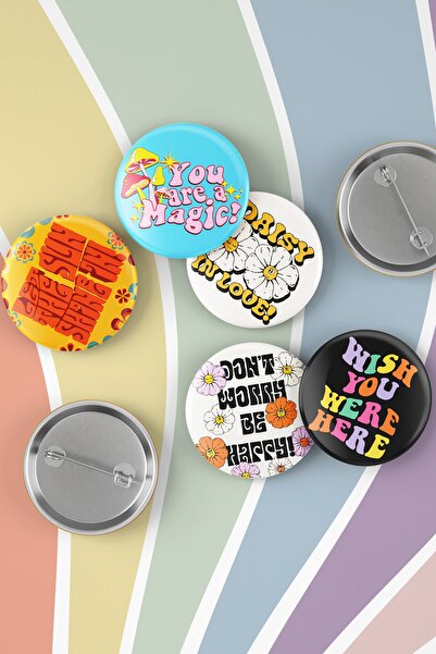 Varyant Retro - 70ler - Vintage - Eğlenceli - Iğneli Rozet - Broş - Yaka - Ça...