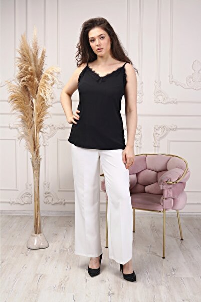 Ayhanlar Collection Δαντελένια μπλούζα αθλητικού τύπου